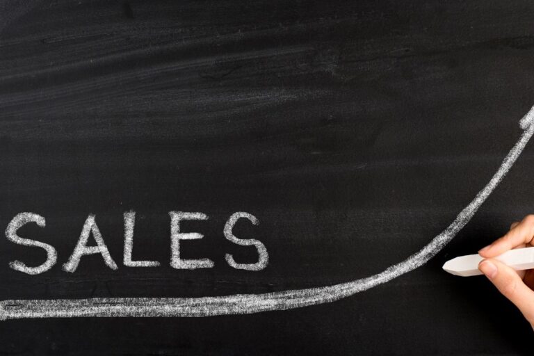 "Sales" with an arrow going up. How to sell anything