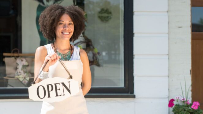 African American Woman Opening a Small business