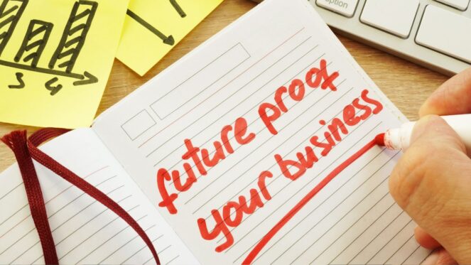 Future-proof your business written in a journal