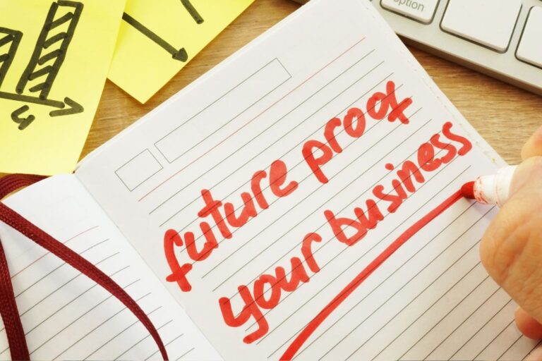 Future-proof your business written in a journal