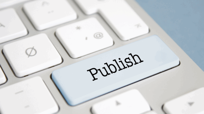 How to publish a book, button that says publish